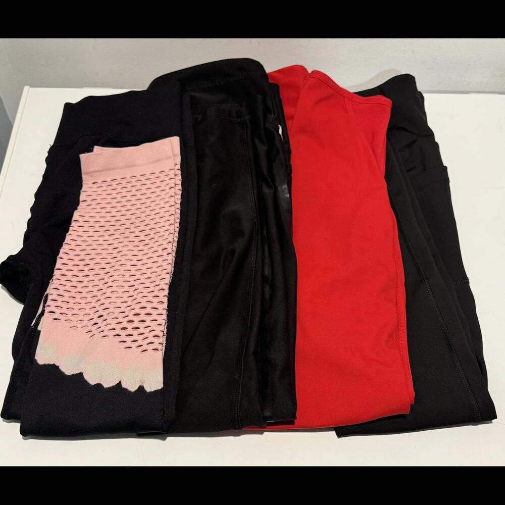Womens Bundle Leggings Athletic Sports Size Medium Multicolor 4-Pcs